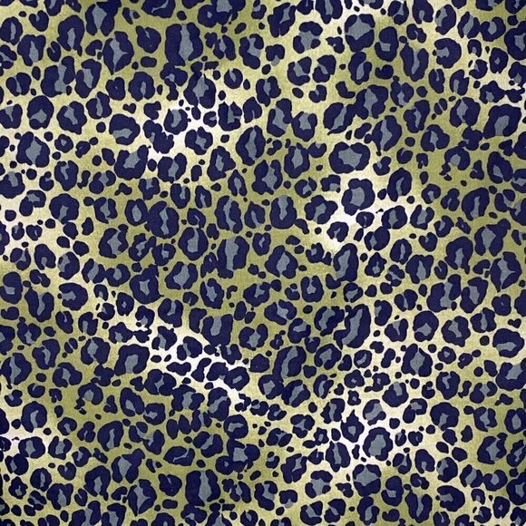 Vintage Leopard High Neck Sleeveless Soft Top Green - Picture 4 of 6